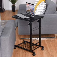 Load image into Gallery viewer, Height Adjustable Sofa Side Snack End Slide Table

