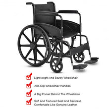 Load image into Gallery viewer, Lightweight Foldable Medical Wheelchair with Footrest
