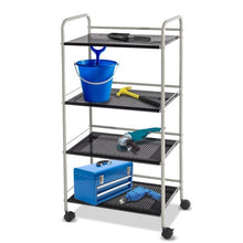 Load image into Gallery viewer, 4 Tiers Rolling Cart Storage Display Rack
