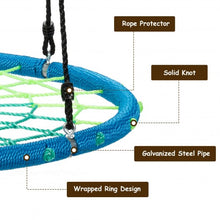 Load image into Gallery viewer, 40&#39;&#39; Spider Web Tree Swing Kids Outdoor Play Set with Adjustable Ropes-Blue

