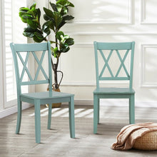 Load image into Gallery viewer, Set of 2 Cross Back Wood Dining Chair
