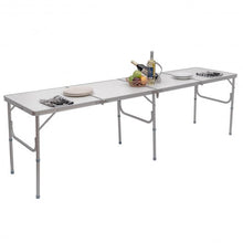 Load image into Gallery viewer, 8&#39; Aluminum Folding Picnic Camping Table
