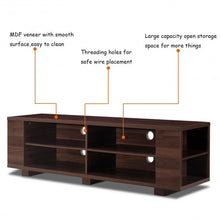 Load image into Gallery viewer, 59&quot; Console Storage Entertainment Media Wood TV Stand-Walnut
