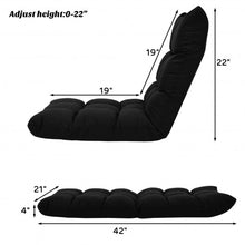 Load image into Gallery viewer, 14-Position Adjustable Folding Lazy Gaming Sofa-Black
