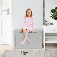 Load image into Gallery viewer, Safety Hinge Wooden Chest Organizer Toy Storage Box-Gray
