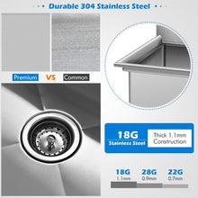 Load image into Gallery viewer, Compartment Commercial Kitchen Sink with Drain Strainer
