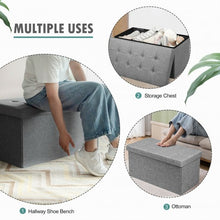 Load image into Gallery viewer, 31.5&quot; Fabric Foldable Storage with Removable Storage Bin-Light Gray
