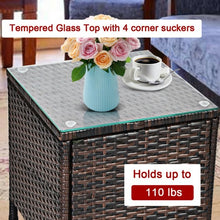 Load image into Gallery viewer, 3 pcs Outdoor Rattan Wicker Furniture Set-Red
