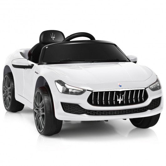 12V Remote Control Maserati Licensed Kids Ride on Car-White
