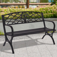 Load image into Gallery viewer, 50&quot; Patio Black Decent Garden Bench
