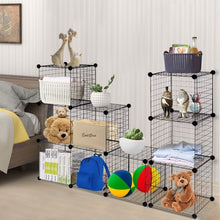 Load image into Gallery viewer, DIY 12 Cube Grid Wire Cube Shelves
