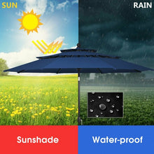 Load image into Gallery viewer, 10&#39; 3 Tier Patio Umbrella Aluminum Sunshade Shelter Double Vented-Navy
