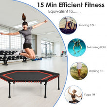 Load image into Gallery viewer, 50&quot; Hexagonal Fitness Trampoline Exercise Rebounder with Pad-Red
