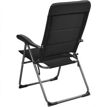 Load image into Gallery viewer, Set of 4 Patio Folding Chairs with Adjustable Backrest-Black
