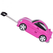 Load image into Gallery viewer, Car Shape 3D Kids Pull Along Travel Suitcase-Peach Red
