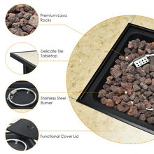 Load image into Gallery viewer, 30&quot; Square Outdoor Fireplace Propane Gas Fire Pit  Table-Golden
