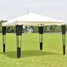 Load image into Gallery viewer, Outdoor 10&#39; x 10&#39; Rattan Wicker Gazebo Canopy-Beige
