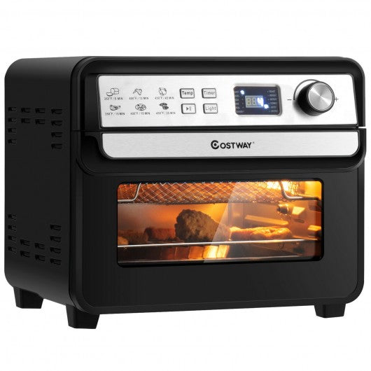 12-in-1 23 QT Digital Toaster Air Fryer Oven Rotisserie with 9 Accessories