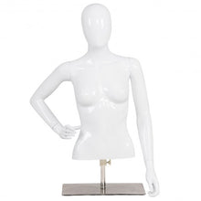 Load image into Gallery viewer, Torso Half Body Head Turn Female Mannequin with Base
