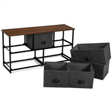 Load image into Gallery viewer, Wood Dresser Storage Unit Side Table Display Organizer-Black
