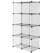 Load image into Gallery viewer, DIY 8 Cube Grid Wire Cube Shelves
