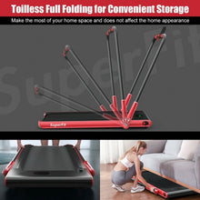 Load image into Gallery viewer, 2-in-1 Folding Treadmill with RC Bluetooth Speaker LED Display-Red
