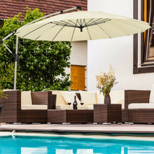 Load image into Gallery viewer, 10 Foot Patio Offset Umbrella Market Hanging Umbrella for Backyard Poolside Lawn Garden-Beige

