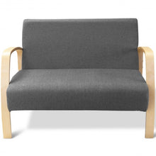 Load image into Gallery viewer, Mid Century Modern Fabric Upholstered Armchair Loveseat
