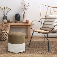 Load image into Gallery viewer, Pouf Ottoman Round for Sitting Braided Pouf with Jute Cover
