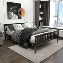 Load image into Gallery viewer, Queen Wood Platform Bed with Headboard
