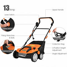 Load image into Gallery viewer, 13Amp Corded Scarifier 15” Electric Lawn Dethatcher-Orange

