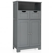 Load image into Gallery viewer, Bathroom Wooden Side Cabinet  with 2 Drawers and 2 Doors-Gray
