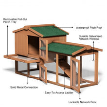 Load image into Gallery viewer, 58&quot; Large Wooden Rabbit Hutch Chicken Coop
