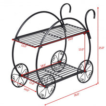 Load image into Gallery viewer, Heavy Duty Metal Flower Cart Plant Stand
