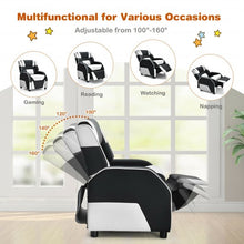Load image into Gallery viewer, Kids Youth PU Leather Gaming Sofa Recliner with Headrest and Footrest-White
