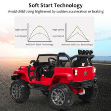Load image into Gallery viewer, 12V Kids Remote Control Riding Truck Car with LED Lights-Red
