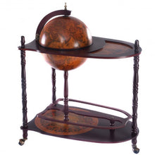 Load image into Gallery viewer, Vintage Globe Wine Stand Bottle Rack with Extra Shelf
