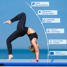Load image into Gallery viewer, 13&#39; x 3&#39; Inflatable Gymnastic Air Mat with Electric Pump Joinable-Blue
