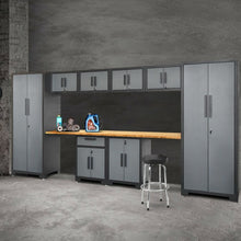Load image into Gallery viewer, 10 pcs Garage Storage Cabinet Set with Bamboo Worktop
