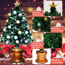 Load image into Gallery viewer, 3&#39; Pre-Lit Fiber Optical Firework Christmas Tree
