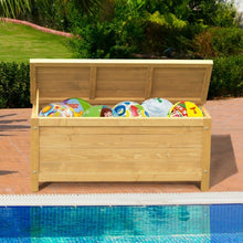 Load image into Gallery viewer, 16.5 Gallon Wood Storage Bench Deck Outdoor Seating 35.5&quot;-Yellow
