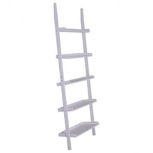 Load image into Gallery viewer, 5-Tier Leaning Wall Display Bookcase-White
