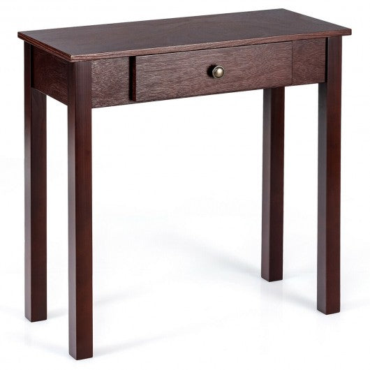 Small Space Console Table with Drawer for Living Room Bathroom Hallway-Espresso