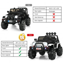 Load image into Gallery viewer, 12V Kids Spring Suspension Ride On Truck-Black &amp; White

