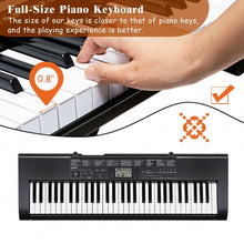 Load image into Gallery viewer, 61 Key Electronic Keyboard Piano Set with Stand Bench Headphones
