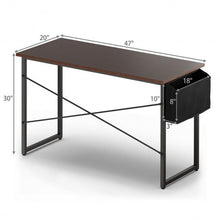 Load image into Gallery viewer, Modern Computer Desk Study Writing Table Home Office with Storage Bag Coffee-L
