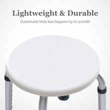 Load image into Gallery viewer, 8 Height Adjustable Non-Slip Bath Shower Stool
