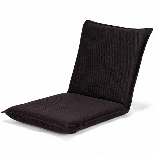 6-Position Multiangle Padded Floor Chair-Black