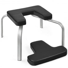 Load image into Gallery viewer, Yoga Iron Headstand Bench w/ PVC Pads for Family Gym-Black
