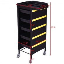 Load image into Gallery viewer, 34" Beauty Salon Styling Station Storage Rolling Cart
